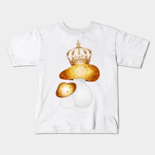 royal mushroom with a large golden crown Kids T-Shirt